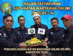 Genap Berusia 14 Tahun, IWO Kabupaten Tegal Tegaskan Komitmen Tingkatkan Profesionalisme Wartawan